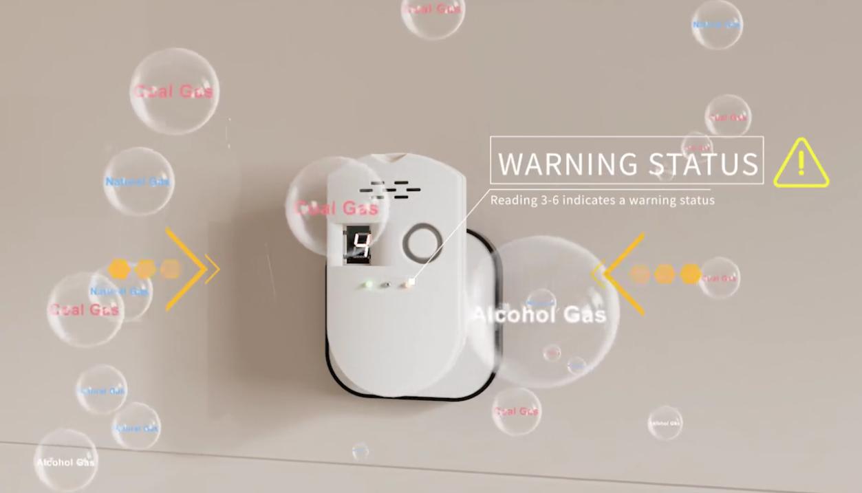 Ningbo Pdlux PD-GSV8 Akıllı Gaz Alarmı-Gelişmiş Gaz Algılama ve Güvenlik Sistemi